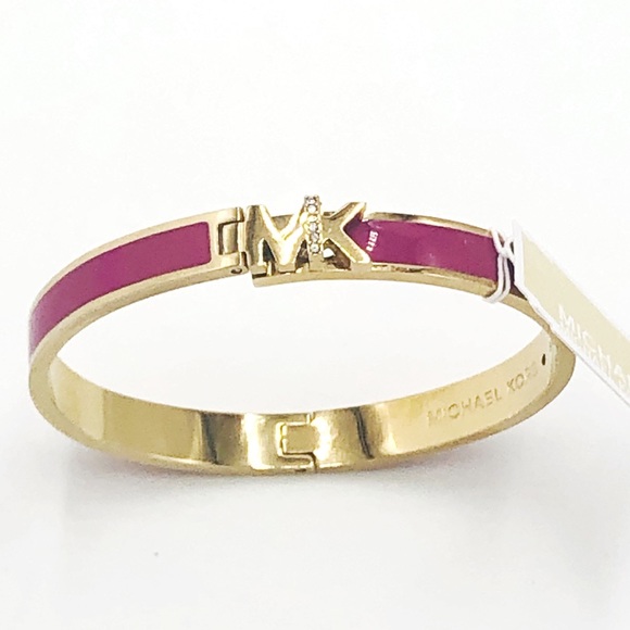 Michael Kors Rose Gold-Tone Pavé Logo Heart Toggle Bracelet  Michael Kors GT Lavender Hamilton Bracelet